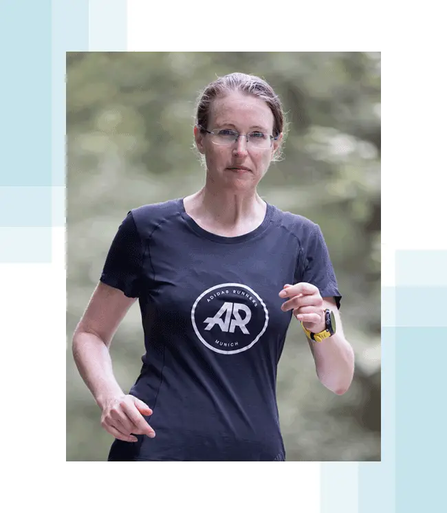 Dr. Veronika von Heise-Rotenburg beim Laufen mit den Adidas Runners Berlin
